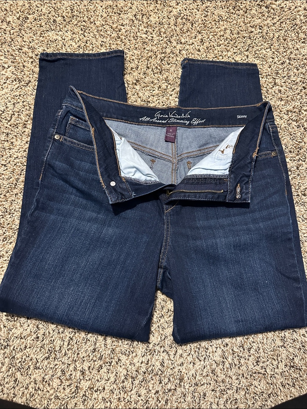 Gloria Vanderbilt Dark Indigo Skinny Jeans